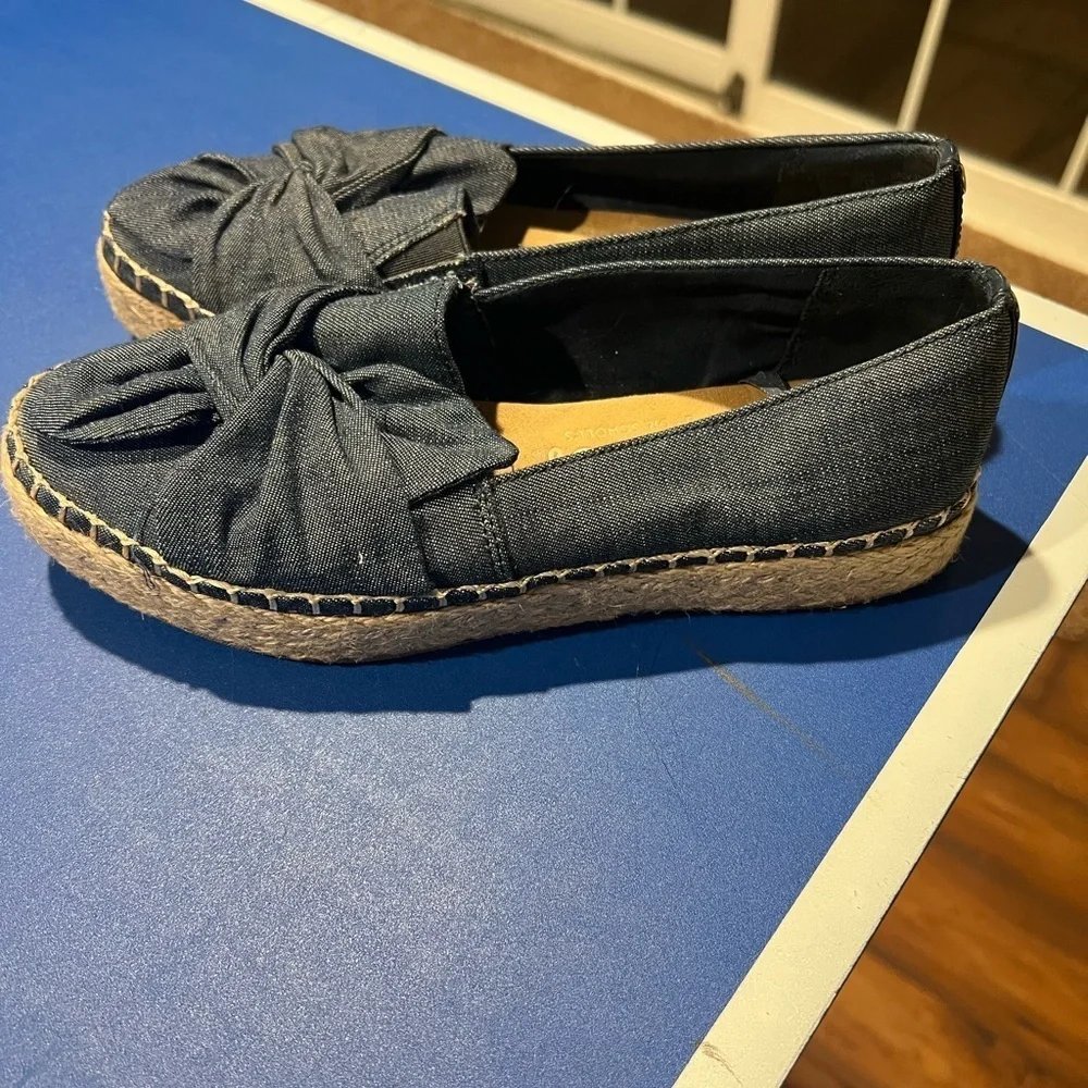 Dr. Scholl's Boundless Chambray Espadilles Shoes knot design women's Size 6 M